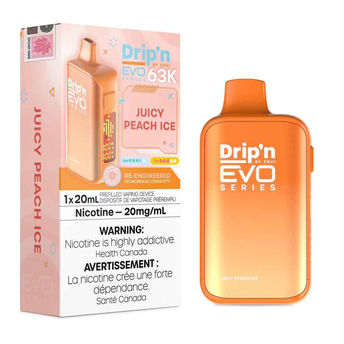 Drip'n EVO 63K - Juicy Peach Ice