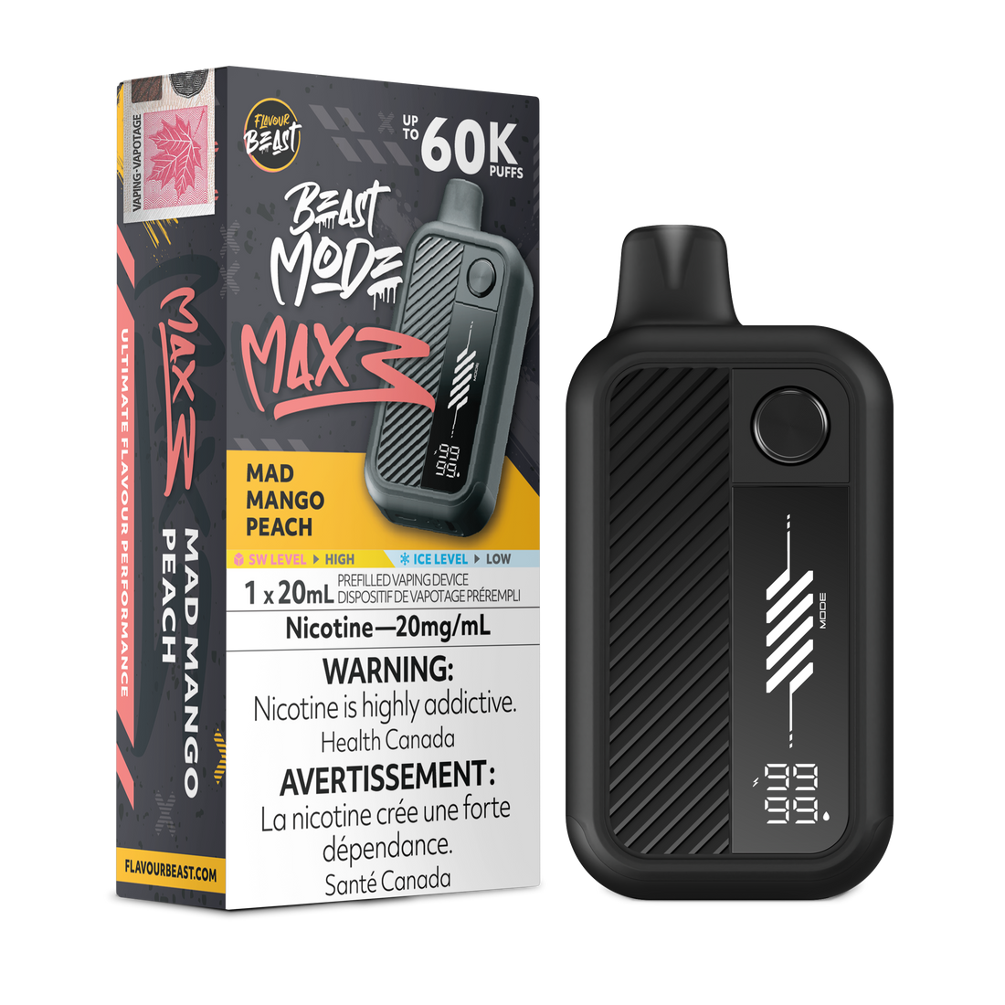 Flavour Beast Beast Mode Max 3 - Mad Mango Peach