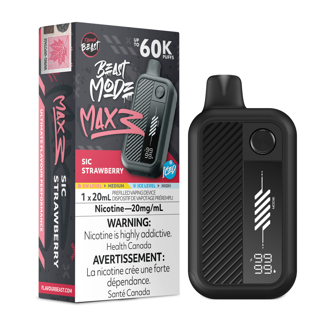 Flavour Beast Beast Mode Max 3 - Sic Strawberry