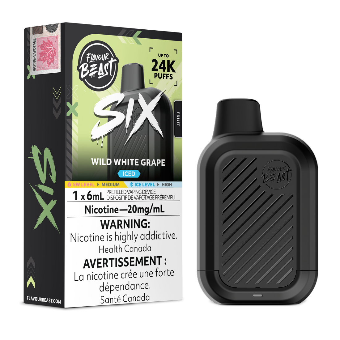 Flavour Beast SIX - Wild White Grape Iced