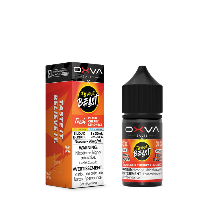 Flavour Beast x OXVA E-Liquid - Peach Cherry Lemon Ice