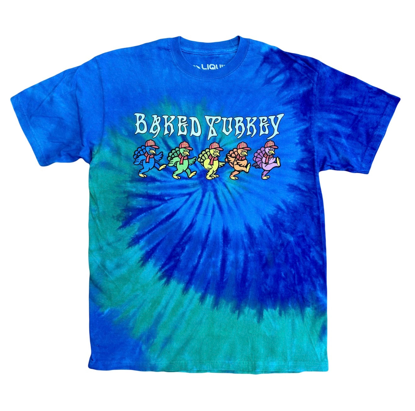 Baked Goods - Tie Dye Dancing Turkeys T-Shirt