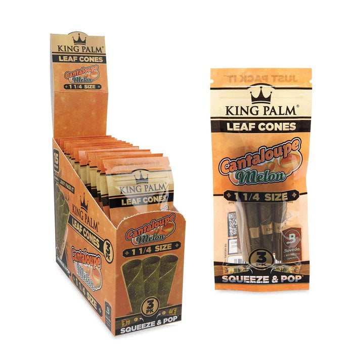 King Palms - 3pk 1 1/4 cônes de feuilles melon cantaloup