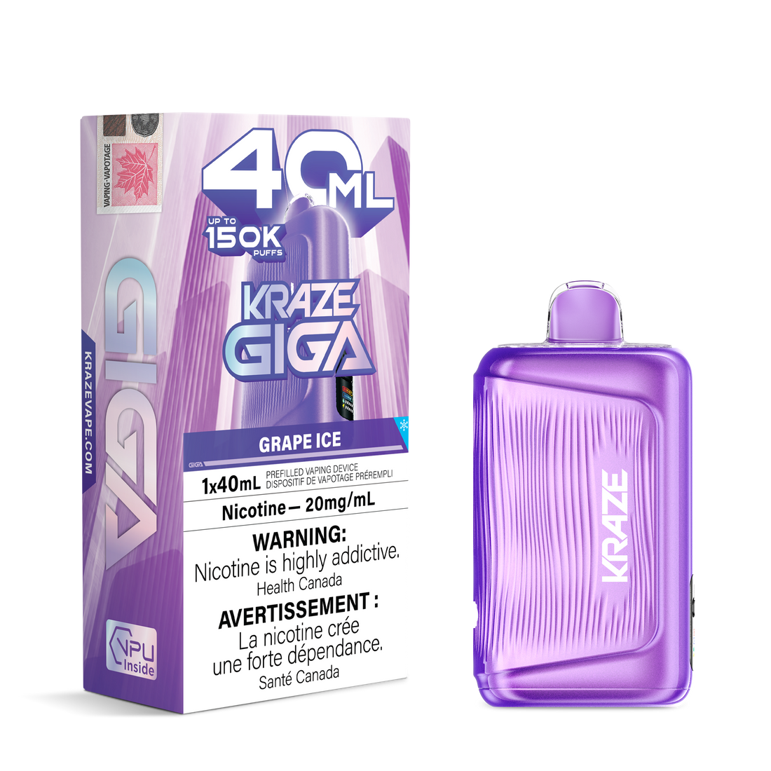 Kraze Giga - Grape Ice