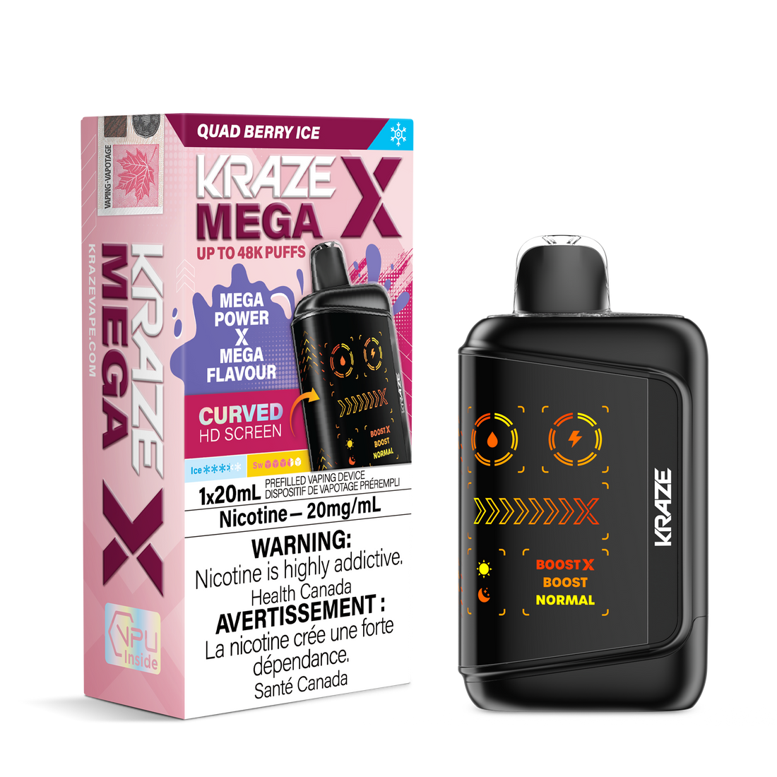 Kraze Mega X - Quad Berry Ice
