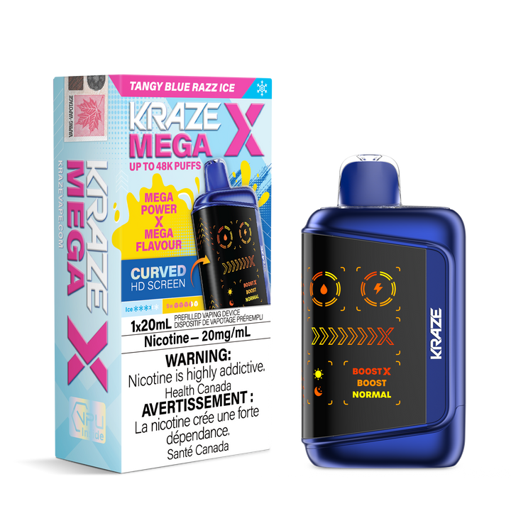 Kraze Mega X - Tangy Blue Razz Ice