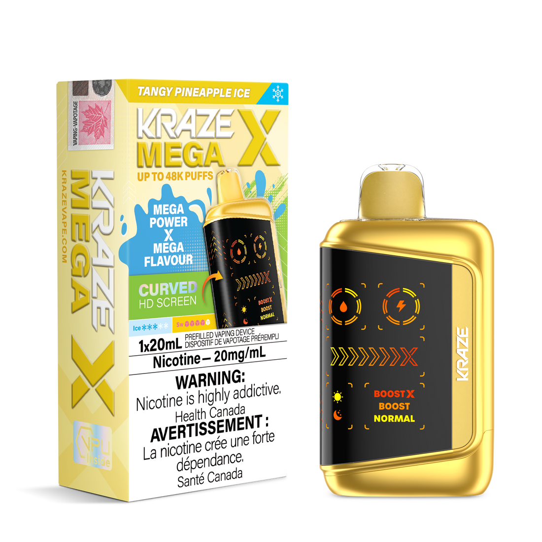 Kraze Mega X - Tangy Pineapple Ice