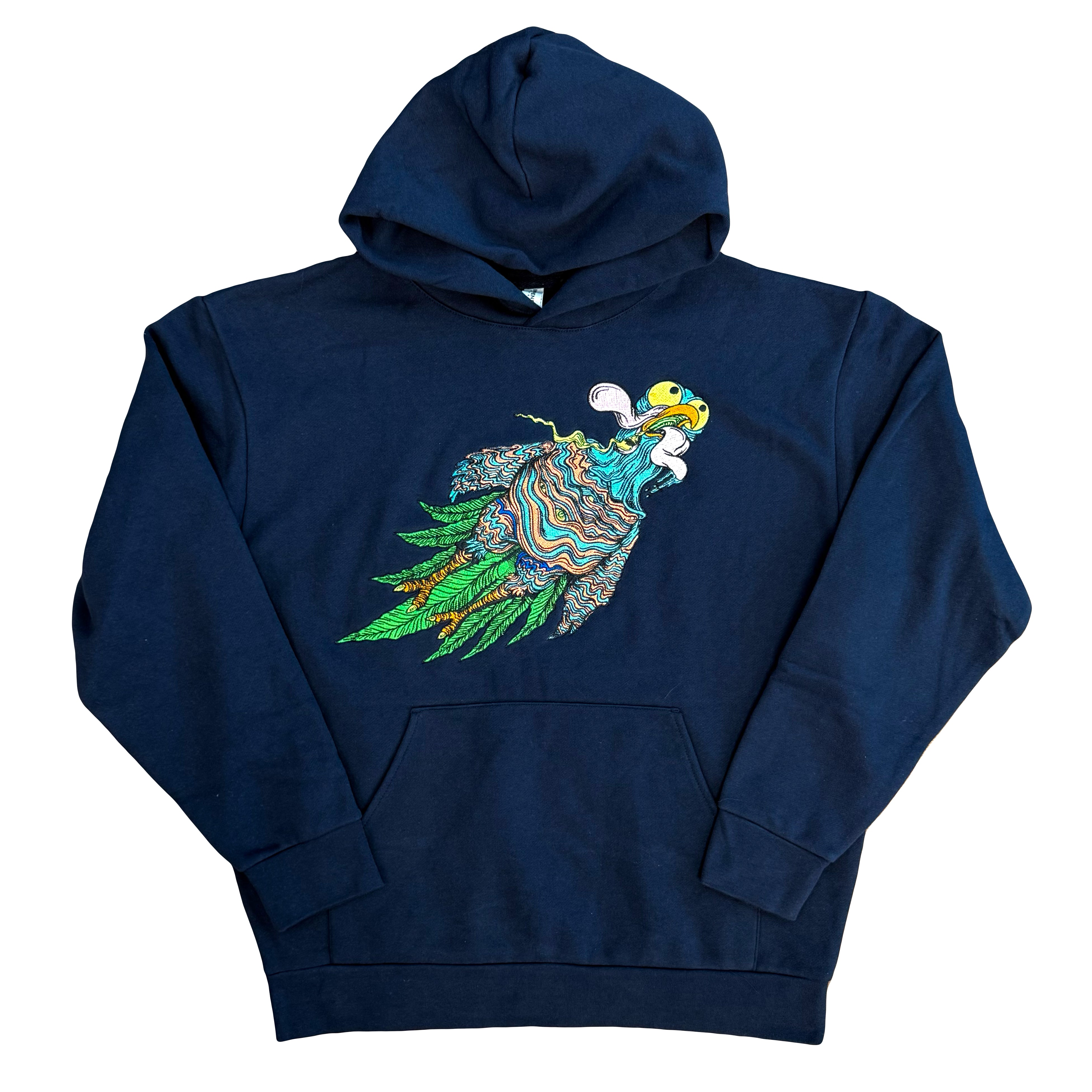 Baked Goods X Jason Portante - Premium Embroidered Flying Turkey Hoodie - Navy