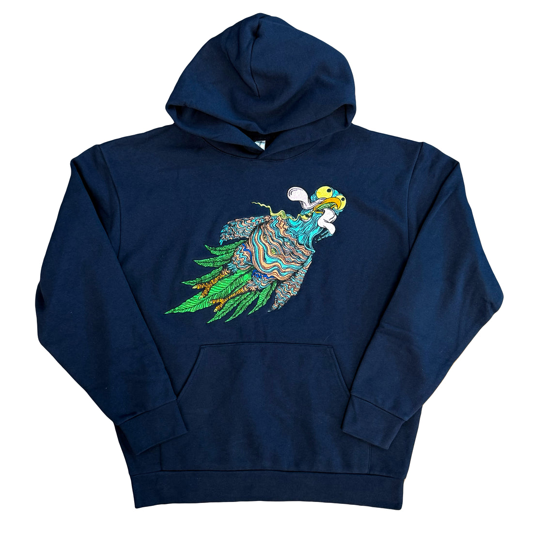 Baked Goods X Jason Portante - Premium Embroidered Flying Turkey Hoodie - Navy