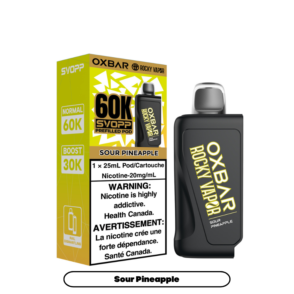 Oxbar SVOPP 60K - Sour Pineapple | Cold Turkey Vape Shop | Closed Pods Oxbar SVOPP 60K - Sour Pineapple | Cold Turkey Vape Shop | Closed Pods
