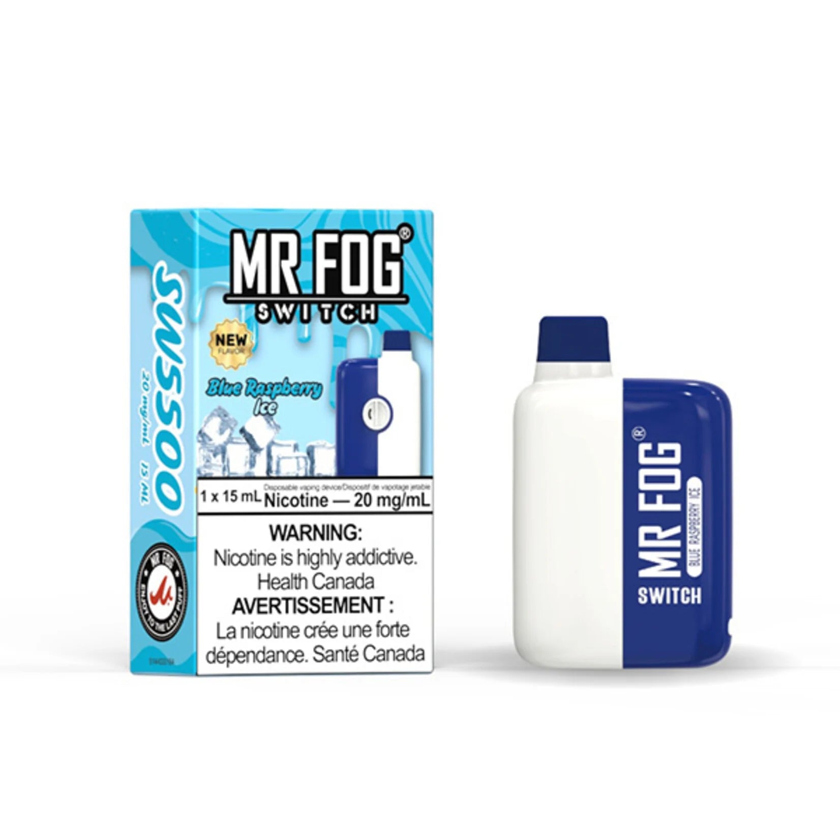 Mr Fog Switch Blue Raspberry Ice Cold Turkey Vape Shop Disposables
