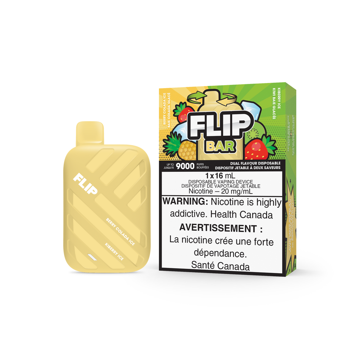 Flip Bar Berry Colada Ice and KiBerry Ice Cold Turkey Vape Shop